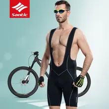 2017 New Santic Mens Paded Cycling Bib Shorts Breathable MTB Road Bike Cycling Jersey Reflective Quick Dry Bicycle Clothing