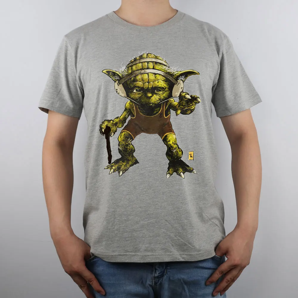 حرب النجوم يودا jedi المصارعة العجوز يودا t-shirt أعلى الصرفة القطن الرجال تي شيرت تصميم جديد جودة عالية