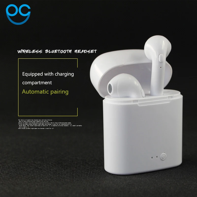

i7 i7s TWS Mini Wireless Bluetooth Earphone With Charging Box Stereo True Sports Earbud Headse For IOS Android Air pods