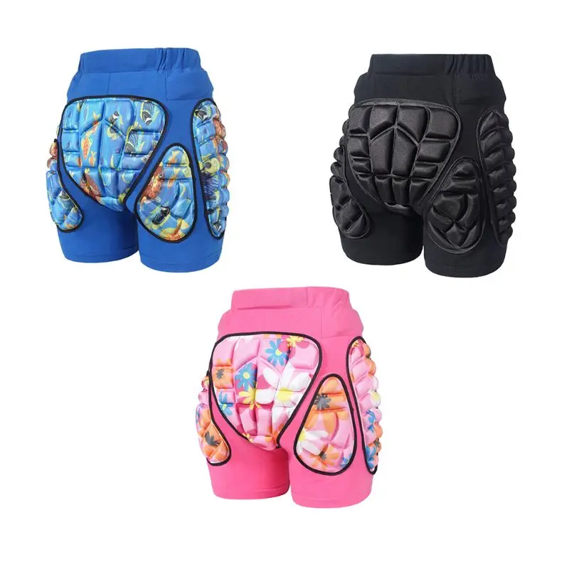 3D Lycra Cotton EVA Padded Hip Protective Elastic Short Pants Gear Guard Adult Kids Skiing Skating Cycling Sports Accessory