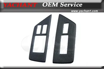

Car-Styling Dry Carbon Fiber 1&1 Twill Weave Matte Finish Trim Fit For 2008-2013 R35 GTR LHD RSW Style Window Switch Panel Cover
