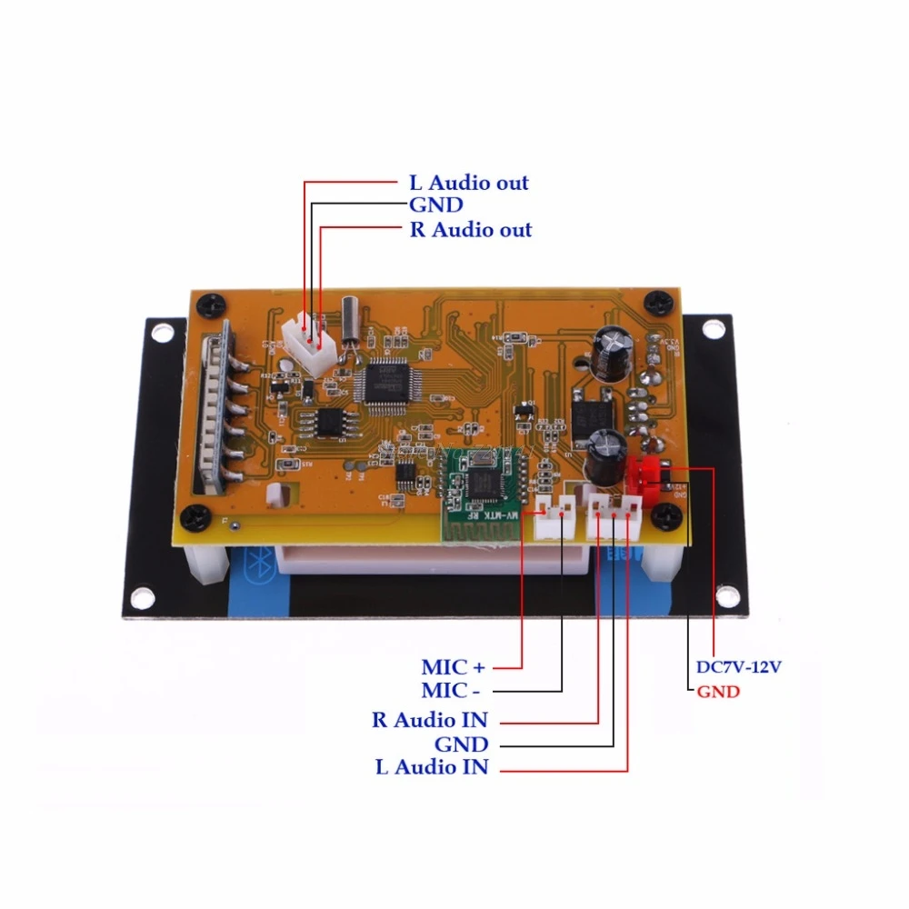 12 В Bluetooth MP3 декодирование декодер доска Поддержка USB/SD/AUX/FM DIY для MP3 декодер доски