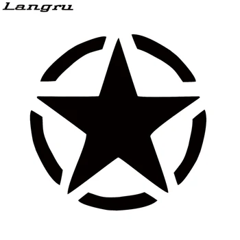 

Langru Allied Star Silhouette Vinyl Sticker Decal Car Styling For Wall Car Caravan Tank Plane Graphics Jdm