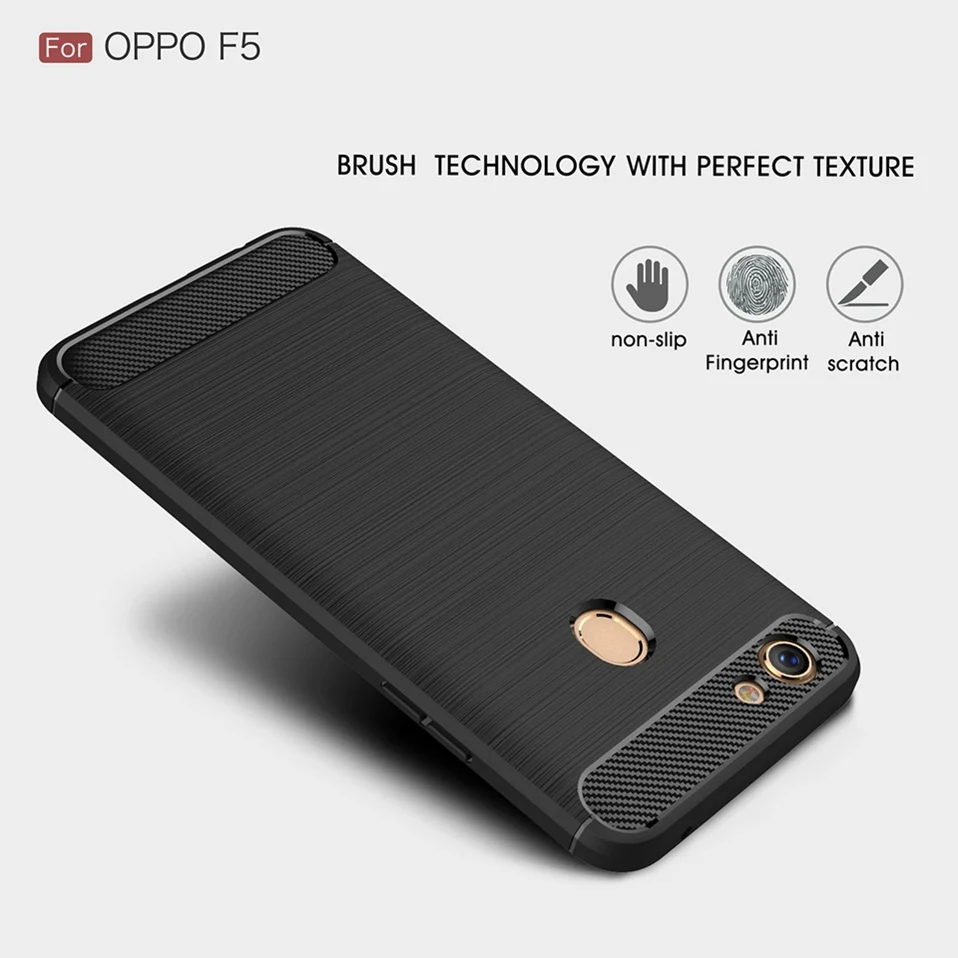 Carbon Fiber Case For OPPO F5 Soft TPU Silicon Luxury business Style TPU Case For OPPO F5  Back Phone Cover For OPPO F5 F5 Coque (3)