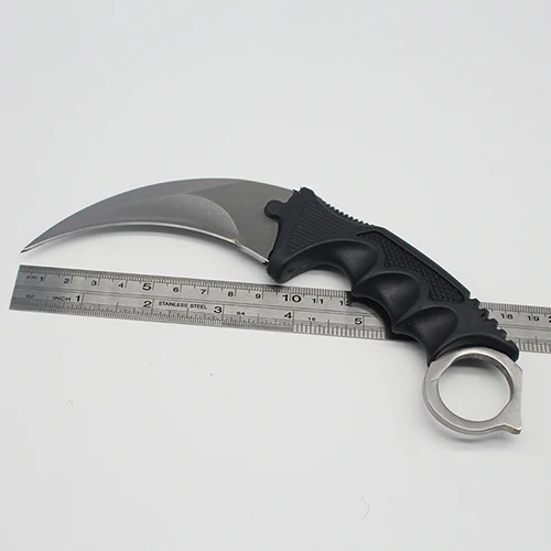 Нож Karambit CS GO, охотничий нож для выживания, инструменты для повседневного использования, тактические ножи, настоящий нож s Herramientas Navajas Supervivencia Faca Zakmes - Цвет: Silver