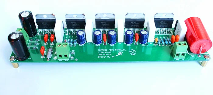

TDA7293 five parallel mono high power rear power amplifier board