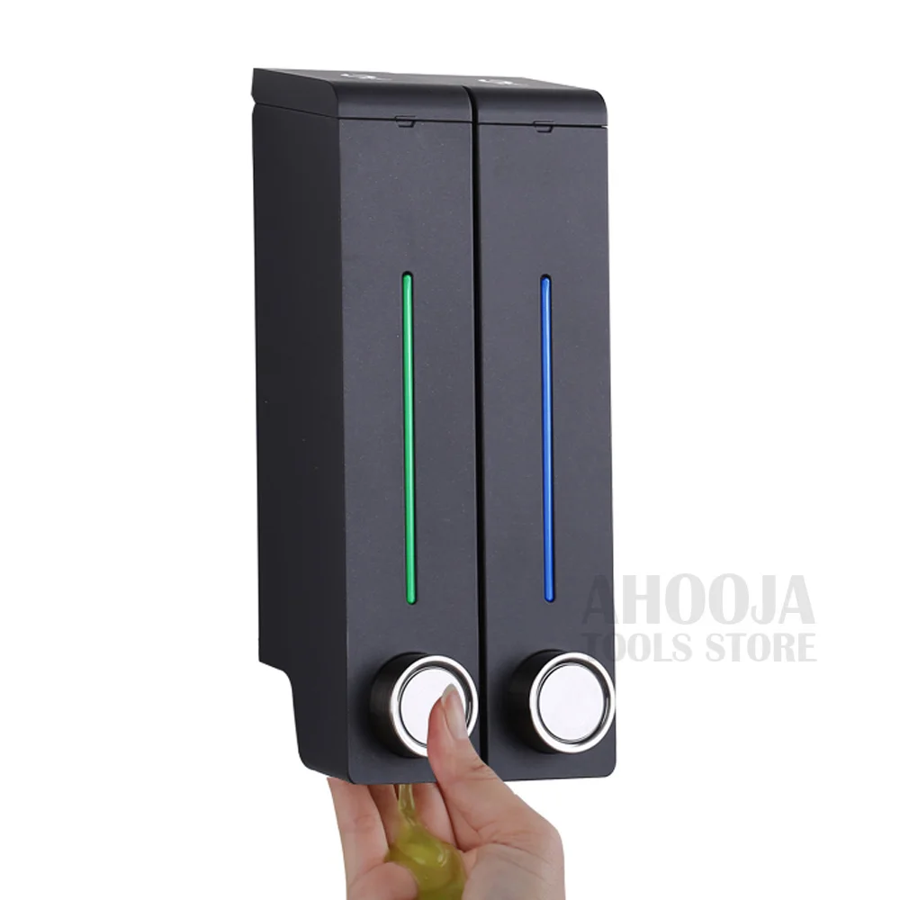 2pcs/set Wall-Mounted Bathroom Sink Soap Dispenser Liquid Soap Distributor Shower Gel Shampoo Dispenser Storage Holder Bottle 2pcs/set Wall-Mounted Bathroom Sink Soap Dispenser Liquid Soap Distributor Shower Gel Shampoo Dispenser Storage Holder Bottle