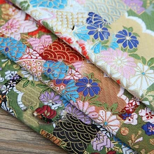 Японский металлик Золотой Цвет жаккардовая парча ткань, 3D жаккардовая ткань, пряжа окрашенная ткань для женщин юбка пальто платье по метру