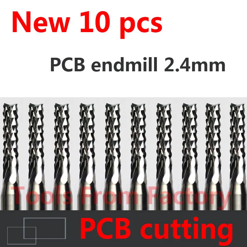 10pcs Carbide PCB CNC Engraving Bits End Milling Cutter cutting drill