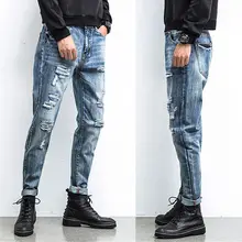 НОВЫЕ Мужские Джинсы Slim Fit Прямые Тощий Fit Джинсовые Брюки Повседневные Брюки США СО