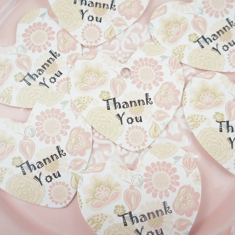

princess flower thank you 50 pcs heart shape paper tag labels wedding gift girl birthday use decoration tags Scrapbooking DIY
