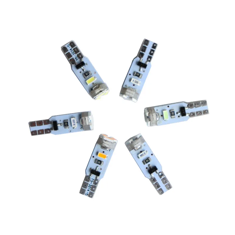 100 шт. AC 12V T5 led 5 SMD 3014 LED 5SMD приборная панель Спидометр лампа накаливания на