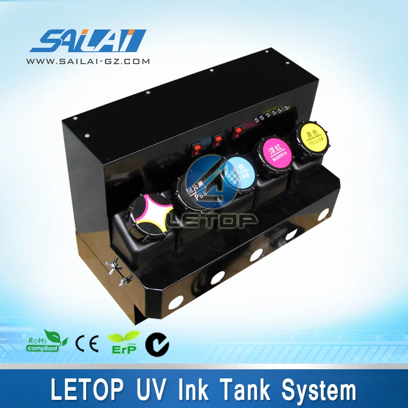 

4 Ink Pot Tank With The Frame Ink Supply System For Uv Printer