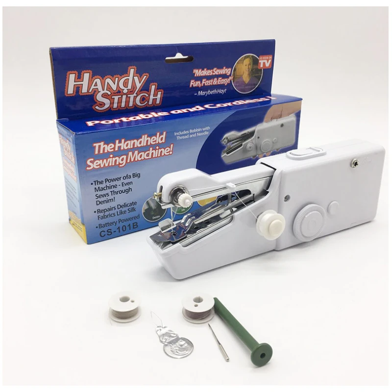

Handy Stitch Electric Handheld Sewing Machine Household Portable Cordless Electric Quick Stitch Sew Needlework Clothes Fabrics