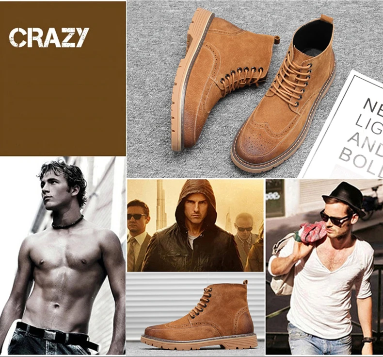 Winter Shoes Mens Desert Boots' Work&Safety Winter Casual Snow Boots Men Round Toe Ankle Winter Boots Men Black Military Boot Tactical (1)
