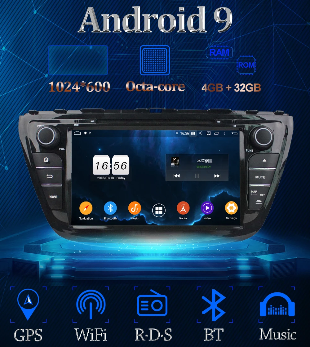 Clearance Owtosin Car Radio Multimedia Video Player Navigation GPS Android 9.0 For Suzuki SX4 S-CROSS 2014 2015 Car 4GB RAM 32GB ROM 0 Clearance Owtosin Car Radio Multimedia Video Player Navigation GPS Android 9.0 For Suzuki SX4 S-CROSS 2014 2015 Car 4GB RAM 32GB ROM 0