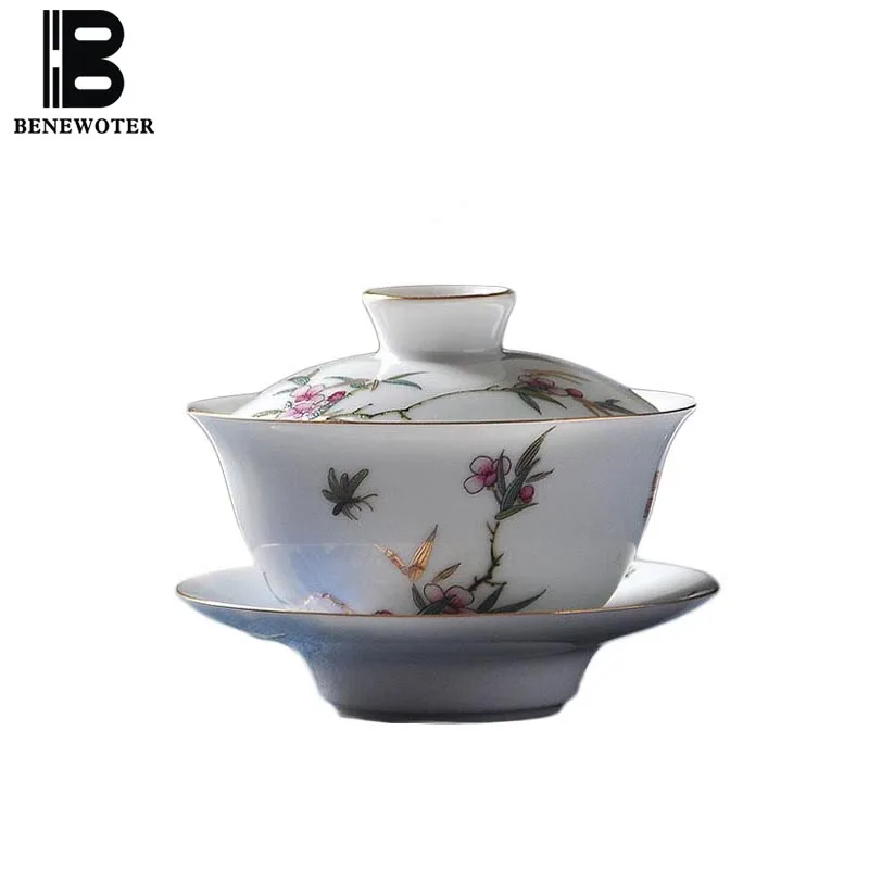 150 мл китайский Стиль Gaiwan с постепенным увеличением рельеф - Цена: 