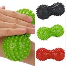 Мяч для массажа арахиса, надувной мяч для фитнеса с шипами, ролик для массажа йоги, рукоятка в форме арахиса, оборудование для фитнеса, прочное
