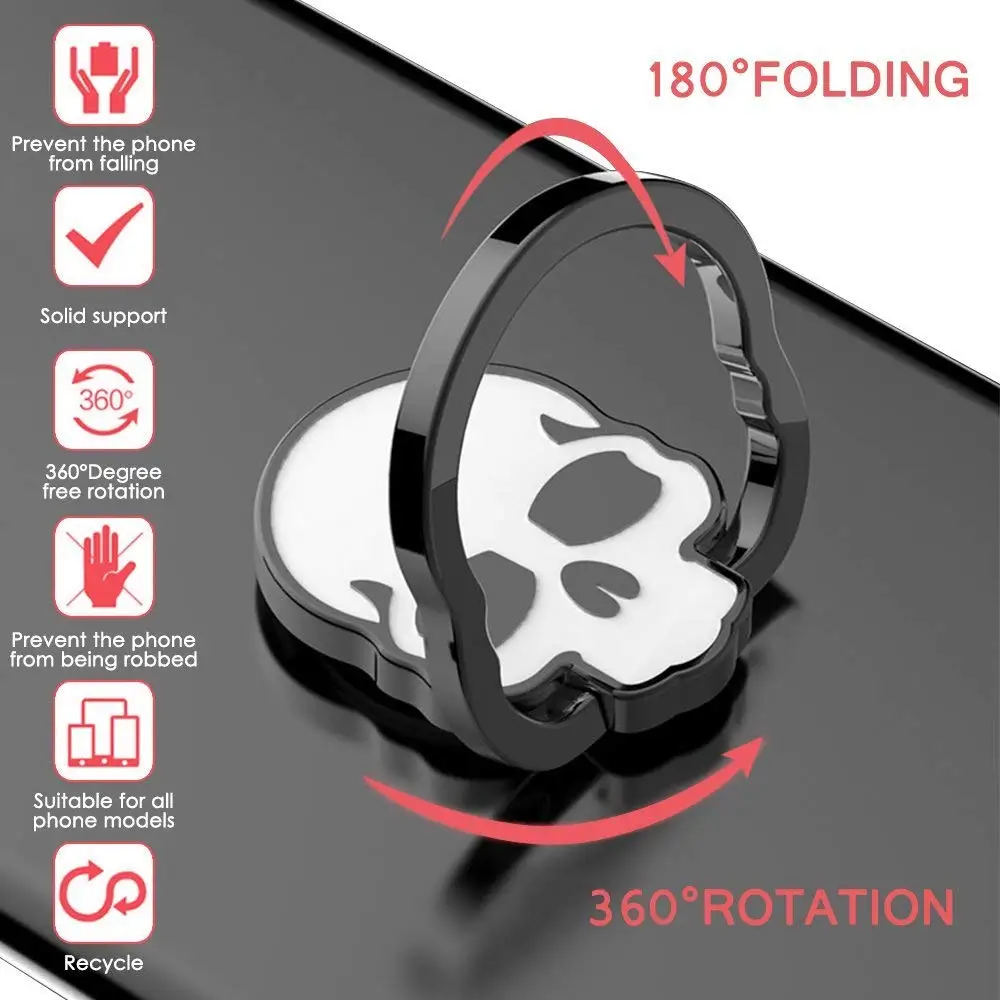 ShangKe Stand Cell Phone Ring Holder 360 Adjustable Ring Grip Kickstand For iPhone Samsung Huawei Xiaomi Bracket (Skull 3PCS) ShangKe Stand Cell Phone Ring Holder 360 Adjustable Ring Grip Kickstand For iPhone Samsung Huawei Xiaomi Bracket (Skull 3PCS)