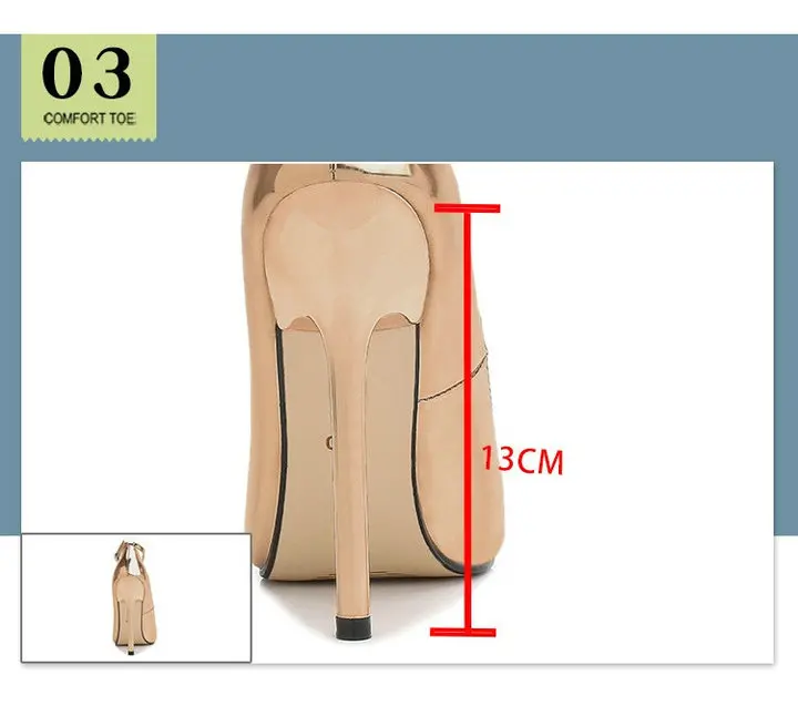 Г. Женские босоножки с ремешком на щиколотке Вечерние туфли на высоком каблуке для ночного клуба, свадебные туфли на высоком каблуке, женские туфли-лодочки на каблуке 13 см, большой размер 44 B11-46