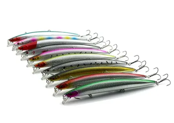 

10pcs Big Game Fishing Wobblers Minnow Lures 18CM 25.4G Hard Bait Isca Artificial Plastic Fishing Lures