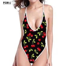 XL XXL XXXL Plus Size Retro Polka Dot Cherry One Piece Swimsuits Monokinis Cherry Bathing Suits boyleg