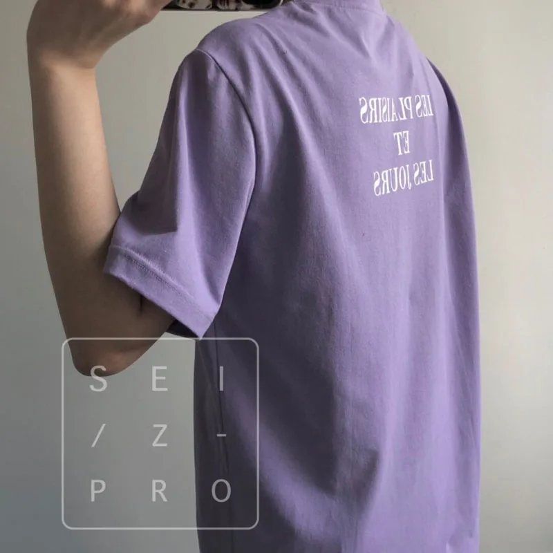 Новая футболка года, свободная хлопковая футболка с короткими рукавами фиолетового цвета для беременных