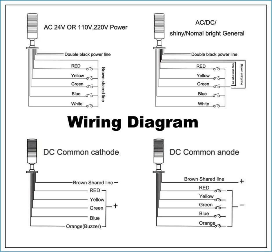 The following is the lamp wiring schematics. You can refer to the following wiring diagram.