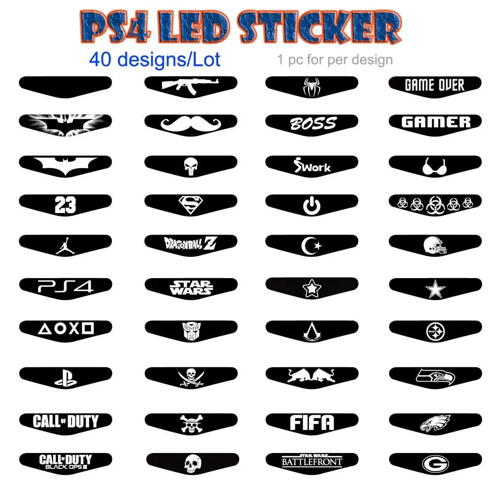 Stickers For Sony Play Station 4 PS4 Controller LED Light Bar Decal PVC 