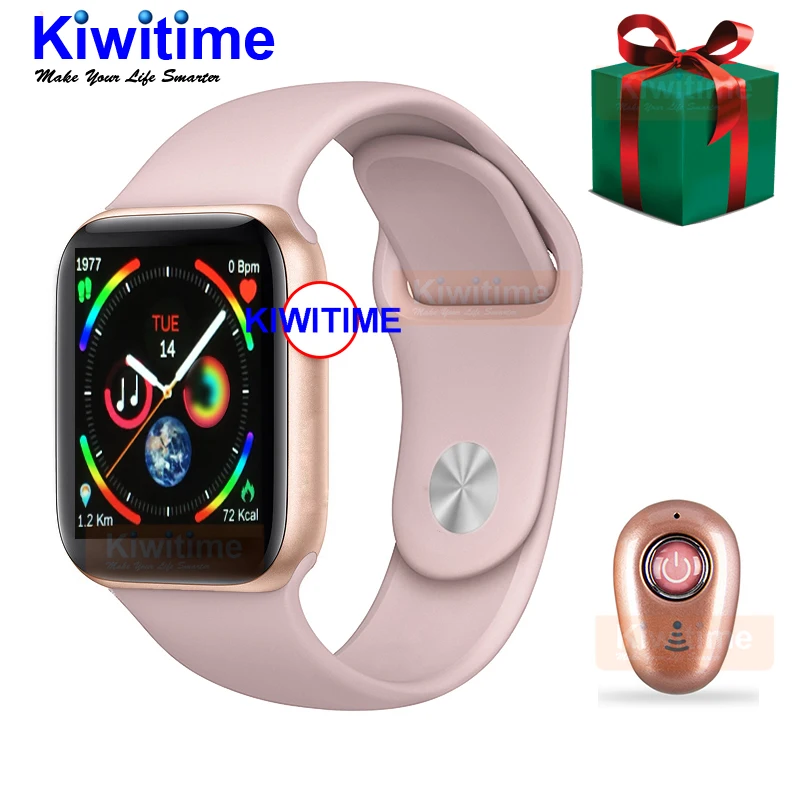 

KIWITIME IWO 9 44mm Smart Watch GPS Heart Rate Monitor Smartwatch for Apple iOS iPhone Headset Toast Android Phone Earphone Gift