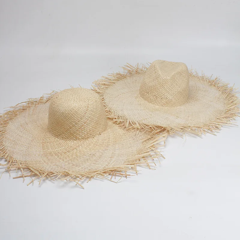 

01902-axi summer handmade raffia wind brim lady sun cap women holiday beach leisure hat