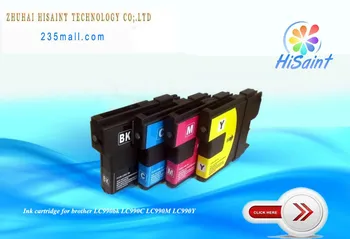 

hisaint Ink cartridge for Brother LC990bk LC990C LC990M LC990Y for LC980 MF-250C/MF-290C/MFC-490CW/MF-MFC-795cw 790CW printer