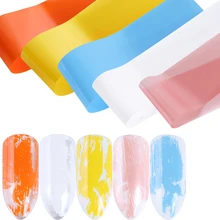 5 шт./лот Блестки для ногтей Nail наклейки из фольги Art Однотонная одежда конфеты ногтей Звездная Стикеры ногтей ползунки Маникюр Наклейка SA993