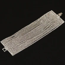 YFJEWE роскошный браслет с австрийскими кристаллами для женщин посеребренный 22 ряд модные Очаровательные Браслеты Бижу B005