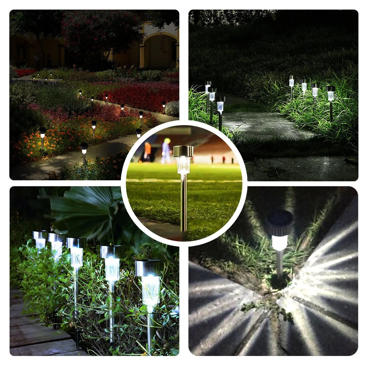 LED Cold White/Warm white Solar lamp Outdoor Solar Powered Pathway Lights  Landscape Light For Lawn/Patio/Yard/Walkway/Driveway