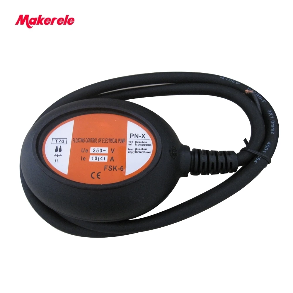 

Cheap Price,hot Sale Cable Float Switches MK-CFS05 4 Meter Black Cable Water Pump Float Switch Fluid Level Controller AC 250V