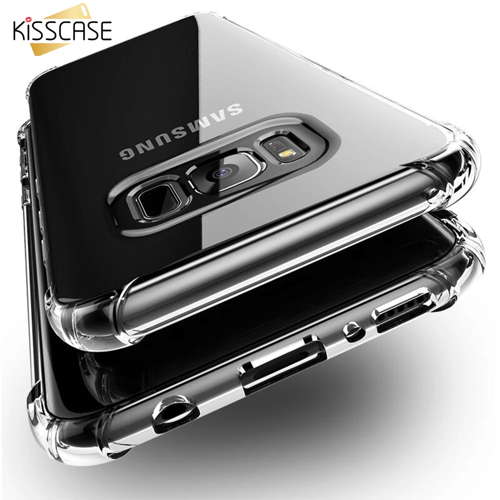KISSCASE Phone Case For Samsung Galaxy S9 S8 Plus Note 9 Transparent Anti-knock TPU Cover 8 Capa Coque |