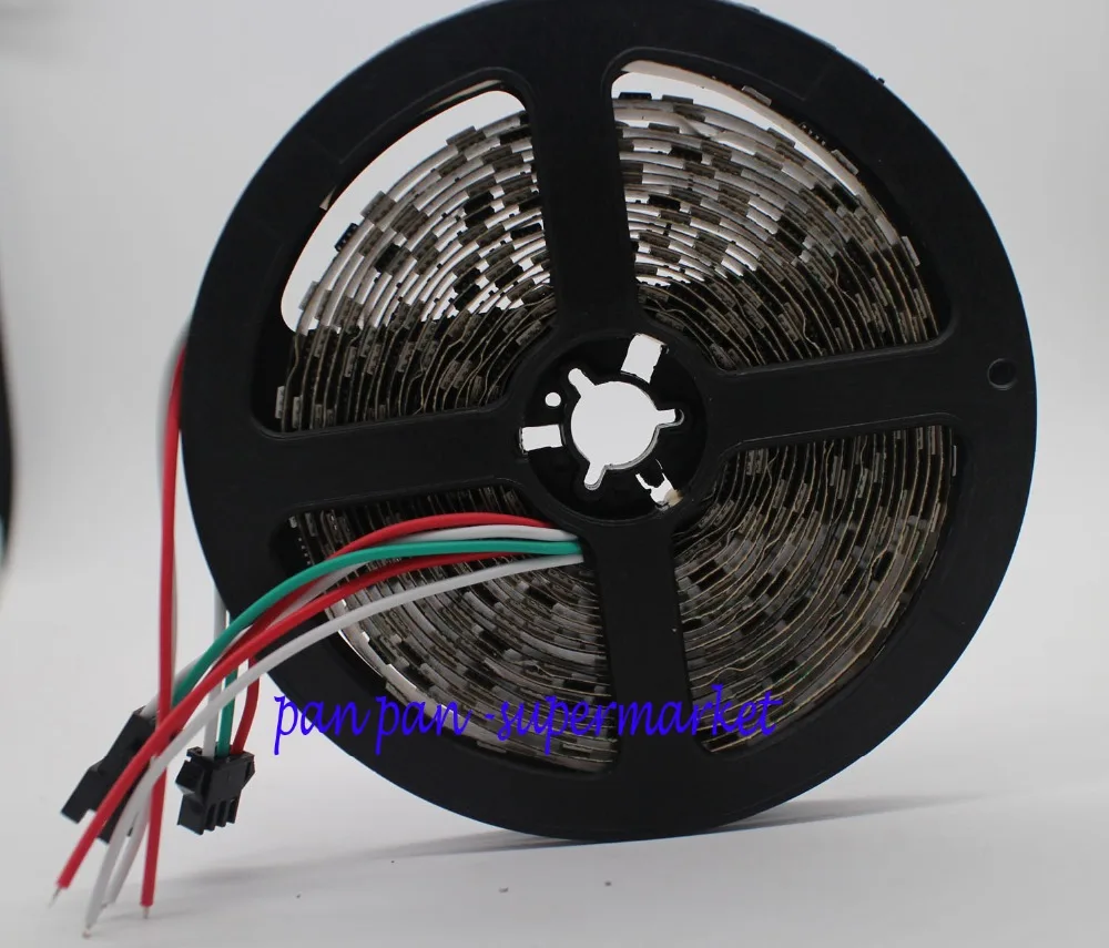 

5M 12V WS2811 Addressable RGB Pixel LED Strip black PCB 5050 SMD 60LED/M IP20 Non-Waterproof External 1 2811 ic Control 3 LEDs