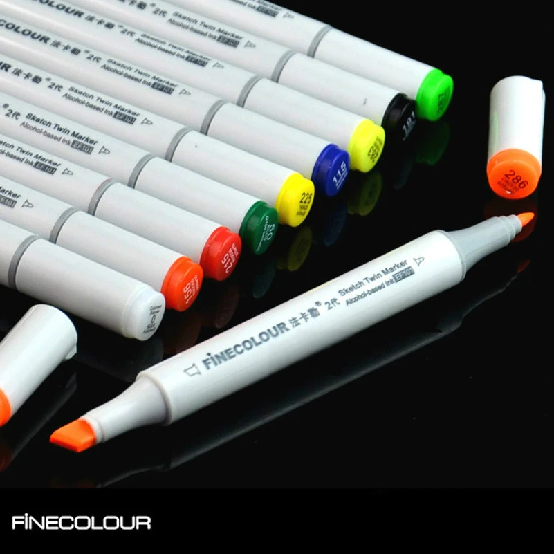 

Free shipping FINECOLOUR 2nd generation oil pen Mark pen 160 colors standard colors optional