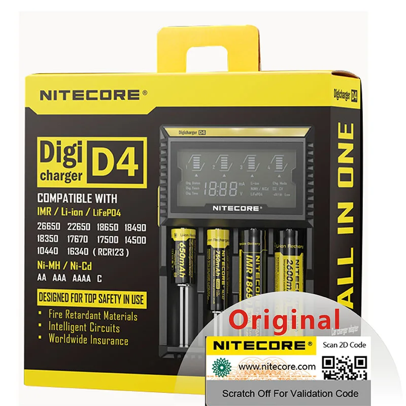 Nitecore NCI4 carica batterie caricatore per batterie Intellicharger Battery 