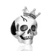 925 пробы серебряные специальные бусины в форме черепа подходят для европейских шармов браслет S925 Рождественский подарок идеи - Цвет: T166