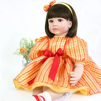

DOLLMAI very big Reborn Dolls Lifelike girls Newborn baby Fashion 60cm Doll toy for children Christmas Gift New Year Gift R48