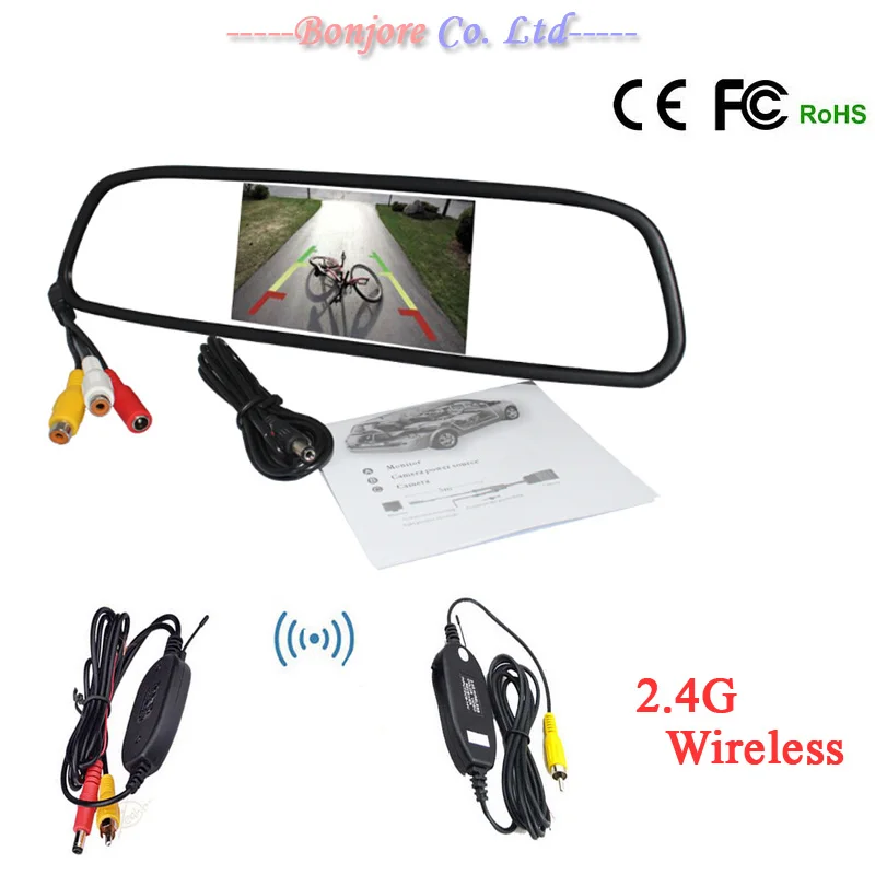 

Parking 2.4G wireless module For Car Rear View Camera with Auto 4.3 Inch 800*480 TFT LCD Car Mirror Monitor Vehicle Assistance