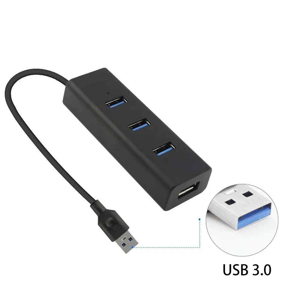 CHUYI Usb 3.0 Hub 4 Port High Speed Usb3.0 Splitter Adapter Dc 5v / 2a Power Source Port For Pc Mobile Phone Accessories
