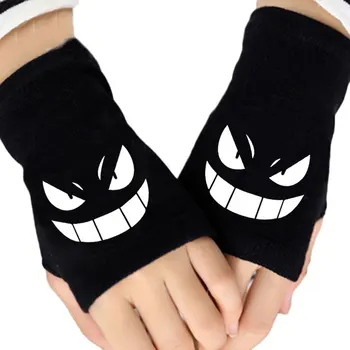 

Fashion Girls Knitting Gloves Pokemon Pikachu Gengar Skull Fingerless Cotton Knitted Glove Boys Winter Warmer Mittens Femme Gift