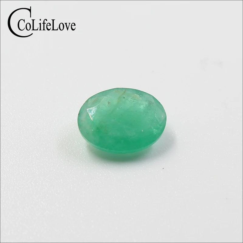 1.3 ct natural Zambia emerald gemstone 7 mm * 9 mm oval cut I grade emerald gemstone for man jewelry 1.3 ct natural Zambia emerald gemstone 7 mm * 9 mm oval cut I grade emerald gemstone for man jewelry