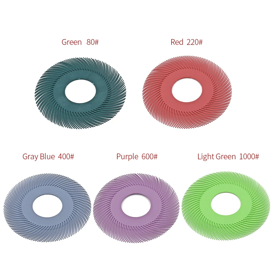 

10pcs 6" Abrasive Tools Radial Bristle Brush With Hub For Metal Polishing Bench Grinder Accessories Power Tools Grit 80-1000#