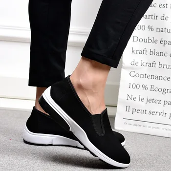 

QWEDF 2019 New Fashion Spring Autumn Chinese Fu Loafers Classic Old Man Sneaker Canvas Martial Walking Flats Casual Shoes F1-94