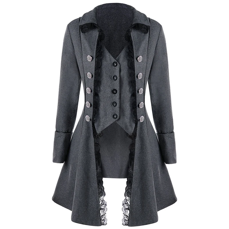 

new coat Women's Medieval Steampunk Victorian Lace Coat Gothic Tops Outwear Quality