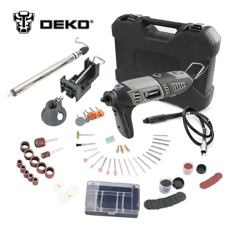 DEKO GJ201 220 В 170 Вт ЖК-дисплей переменной Скорость роторный инструмент Dremel Стиль